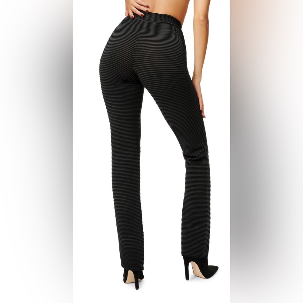 🎉 GOOD AMERICAN Ribbed Wide Leg Pants